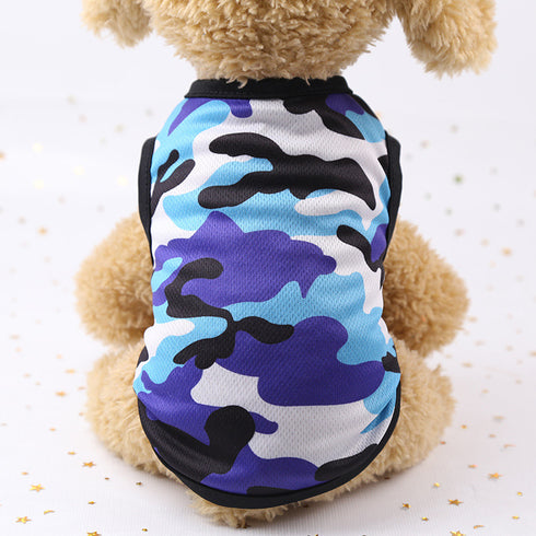 Puppy Breathable Camouflage Soft Summer Shirts