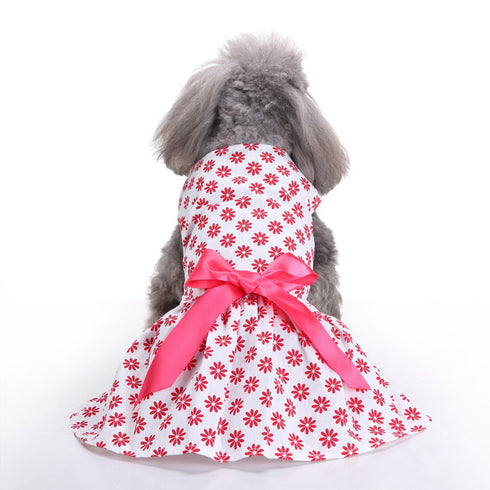 Sweet Dog Bow-Knot Princess Birthday Dresses
