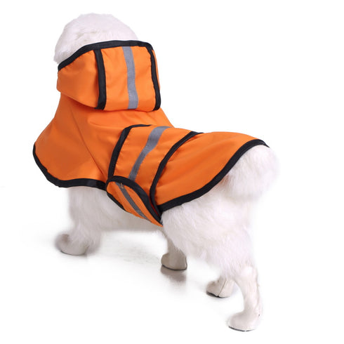 Fashion Pet Dog Reflective Raincoat with Hood