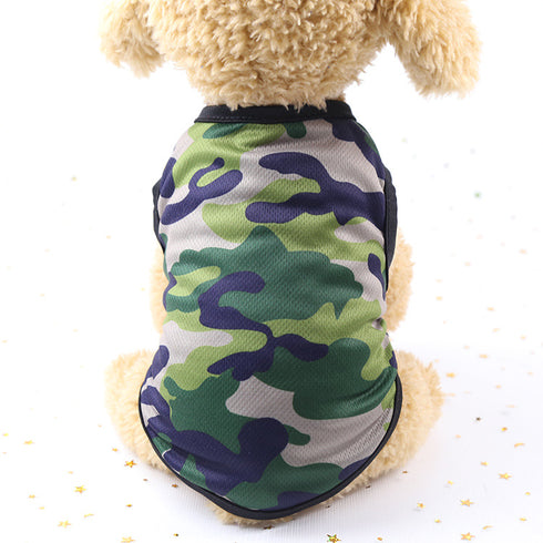 Puppy Breathable Camouflage Soft Summer Shirts