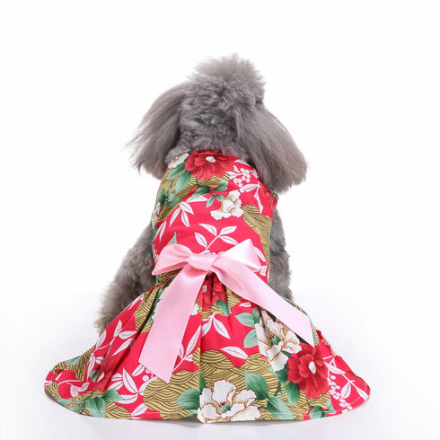 Summer Floral Print Small Dog Dress