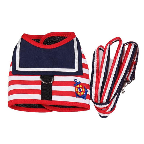 HOOK & LOOP Navy Dog Harnesses and Leash