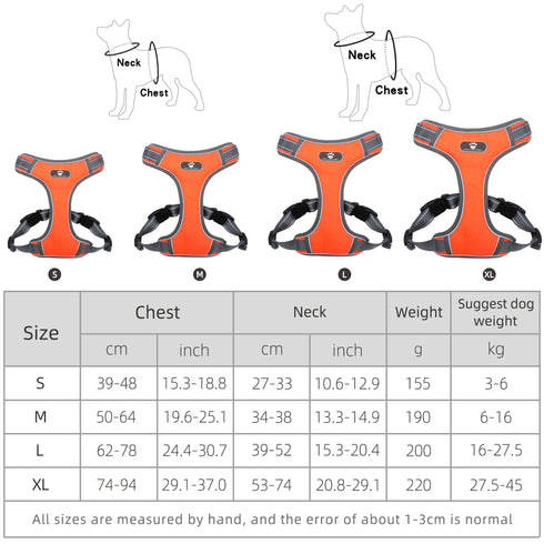 Outdoor Soft Padded Dog Vest andLeash