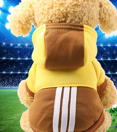 Dog Clothes Sports Stripe Hoodies